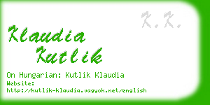 klaudia kutlik business card